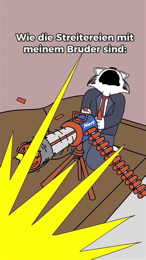 Die Streitereien mit meinem Bruder 🤣 #deutsch #animation #lustig