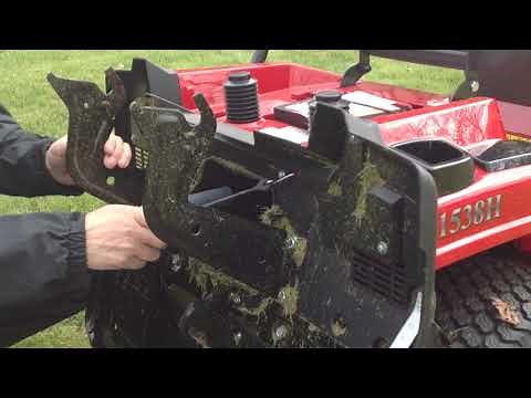 How to insert a mulching plug for ride-on mowers