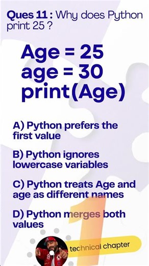 Python Interview Questions | Python Quiz 001 | Question : 11