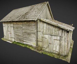 ArtStation - Old wooden barn with a small outbuilding | Resources