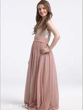 Junior Bridesmaid dresses - A-Line One-Shoulder Floor-Length Chiffon With Ruffle #shorts