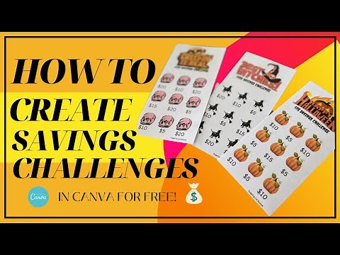 How to Create your own Savings Challenges in Canva using only the FREE version | August 27, 2023