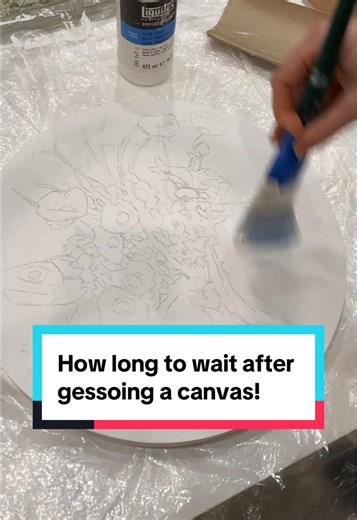Here’s some info about how long you should wait before gessoing a canvas: For acrylics, or between gesso layers, I’d recommend you wait about 24hrs for the layer to have time to touch dry before the next layer. For oil paints I’d recommend about 2 weeks to a month depending on thickness. Most info on acrylic dry times doesn’t account for the time it take to fully cure rather than just be dry to the touch. It obviously depends on a lot of factors like thickness and environment. But when painting 