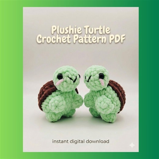 Turtle Crochet Pattern PDF | Amigurumi Turtle Plushie | Cute Sea Turtle Crochet | Stuffed Animal Toy | Handmade Crochet Plushie DIY - Etsy