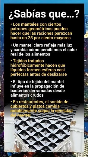 Cosas inesperadas y científicas sobre el mantel de cocina cotidiano
