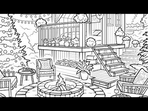 Color by Number Treehouse Backyard Adventure Summer Campfire Zen Color App #coloringbook