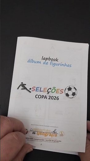 lapbook álbum de figurinhas Seleções da Copa 2026 - bandeiras