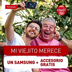 ¡El #SamsungS10Lite de 128GB que tu viejito merece! 📱✨ Llévatelo hoy con 14% DE DESCUENTO y lentes Oakley DE REGALO en plan MAX Ilimitado 65, con pago único. 😎🎁 | Claro Perú