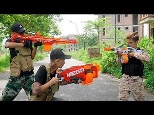 Nerf War S.W.A.T Man Nerf Battle Mafia Group Battle Four NERF MOVIES