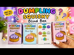 [🥟PAPER DIY🥟] DIY MYSTERY MINI DUMPLING SQUISHY BLIND BOX UNBOXING! | ASMR