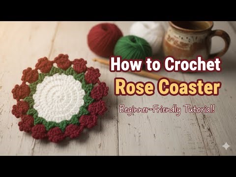 How to Crochet Rose Coaster