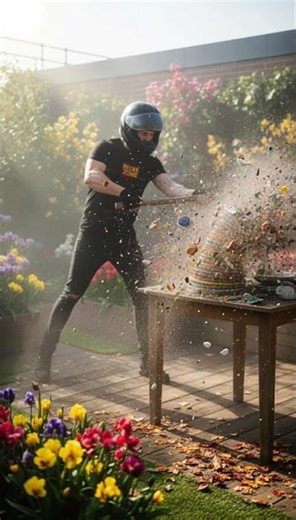 [BZ] Colorful Ceramic Plate Smash | Spring Stress Relief Destruction