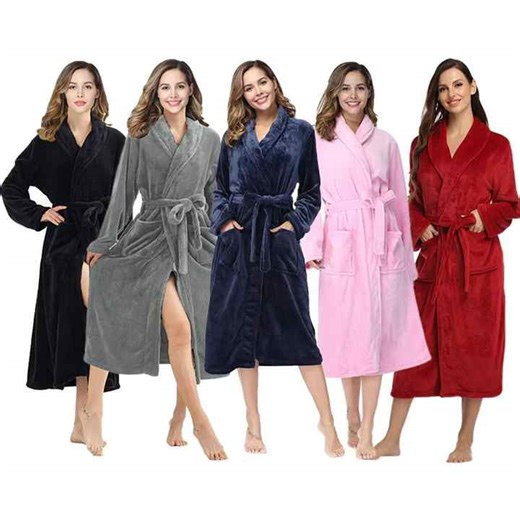 Luxury Hotel Adult Unisex Soft Bath Robe Pyjama Bathroom Spa Robe Elegante Cheap Sleepwear Women