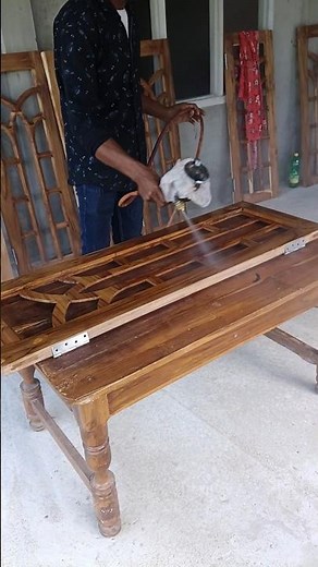 teak wood window frame polish #wooddesigner #carpentry #woodenalmari