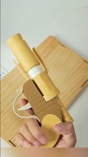 DIY Signal Gun from Paper | Flare Gun Origami Build #craft #papercraft #youtubeshorts #handmade