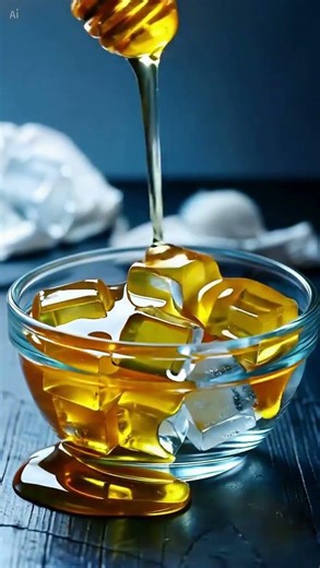 Honey vs Ice 🧊🍯 | Satisfying Slow Motion ASMR Contrast Flow #honey #honeyflow #ice #icecube #relax