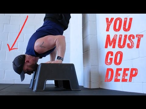 HSPU STRENGTH TRAINING How to Go Deep - DEFICIT HANDSTAND PUSH UPS