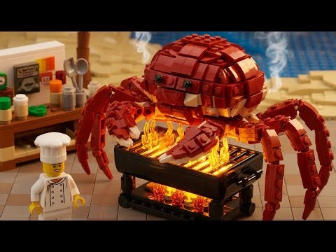 LEGO King Crab BBQ 🦀 | Giant Grilled Seafood Build