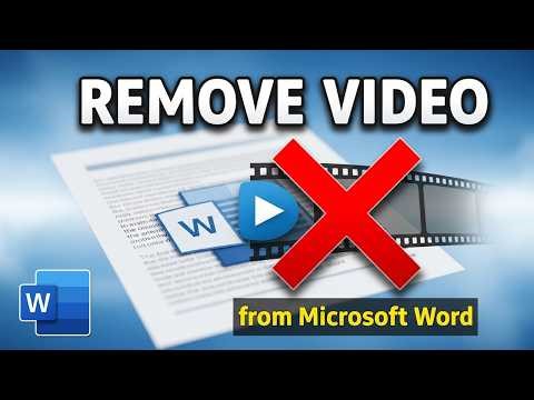 How to remove video from word || BACK-SPACE