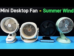 Mini Desktop Fan - Summer Wind Small And Portable ， Rechargeable USB | Unboxing And Review