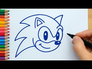 How to Draw Sonic Face | Easy Sonic Drawing Tutorial for Beginners