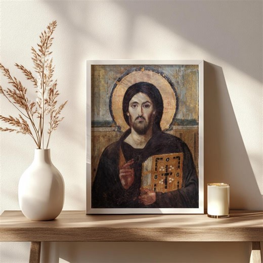 Christ Pantocrator Icon Print, Antique Orthodox Style, Vintage Byzantine Art - Etsy