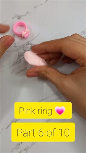 Making a Pink Clay Ring 💍✨ | Satisfying DIY #Shorts #ring #funny #funnyclay #clay #handmade