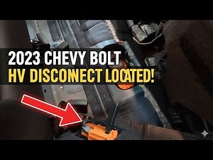 2023 Chevy Bolt Rear Seat Removal & High Voltage Disconnect (MSD) Location