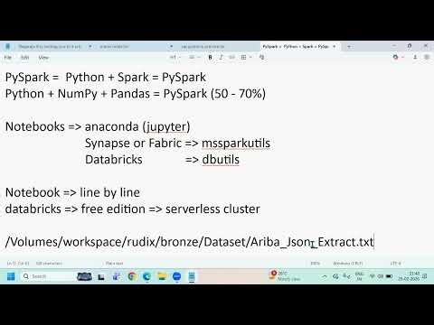 PySpark code in Telegu Day 1 - Part 1