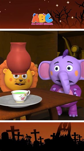 💀Funny Skeleton Drinks Magic Green Syrup 🧪 #shorts #kidssongs #halloween #kenttheelephant
