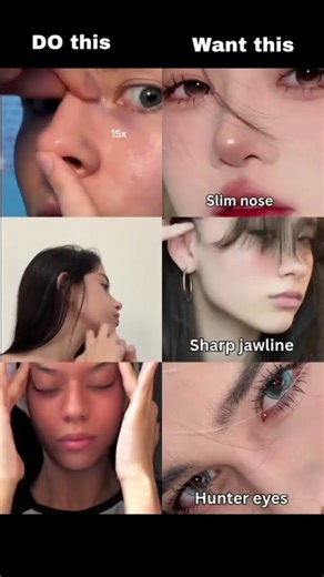 Fast and easy Face hacks for perfect facial features #beauty #beautytutorial #hack #beautytips