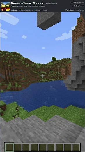 Dimension Teleport Command Mod #shorts