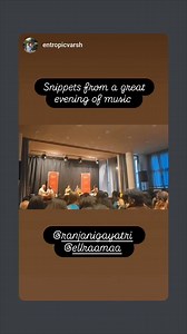 The fire, energy, vibes and magic of yesterday's concert experience for Swiss Indian Fine Arts is difficult to capture in words. It was as though the most musical, happy souls came together to create the most perfect ambience for the music. Thank you, dear rasikas, for giving us such a beautiful experience! Sharing a collage of some Instagram Stories, shared by a few fans! | Ranjani-Gayatri
