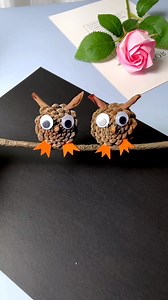 53K views · 438 reactions | I picked up two pine cones and made a cute owl in a few simple steps. Let’s try it with your children #kindergarten #handmade #handmade #diy #parentchild #handmade #turnwasteintotreasure #creative #handmade paper craft ideas | paper craft ideas | Facebook