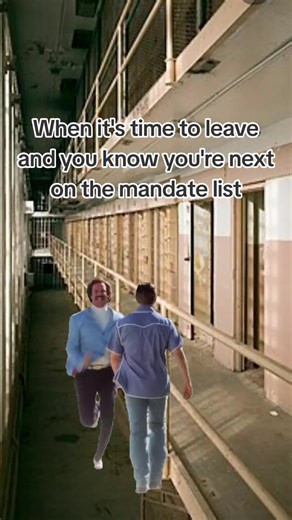 Sprinting for the door #lawenforcement #corrections #humor #mandates #Meme