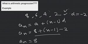 What is arithmetic progression???Example... | Filo