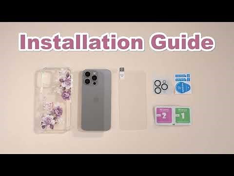 How to install the iphone 15 pro max camera lens protector and screen protector