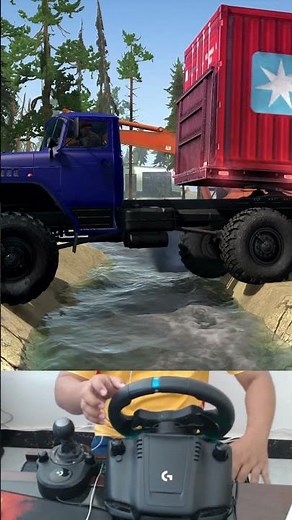 Spintires: MudRunner - Truck vs speed bump easily but their loads are heavy #671 #mudrunner