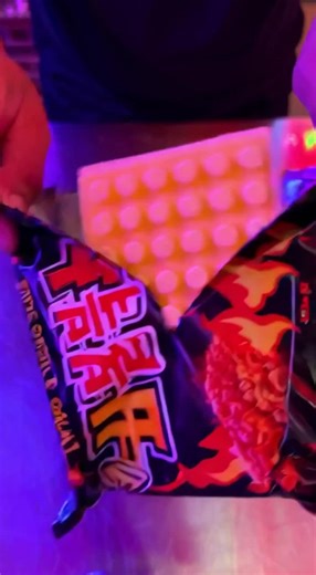 This isn't your average building block! Watch as a brave challenger takes on the ultimate spicy LEGO-shaped food. The vibrant red sauce promises an inferno, and his 'Lava! It's hot!' reaction proves it. Get ready for an epic, hilarious spice journey you won't forget! #SpicyChallenge #LEGOfood #FoodChallenge #Reels