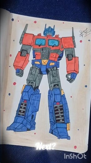 optimus prime🤯 #drawing #robot #art#optimusprime #marker#colouring