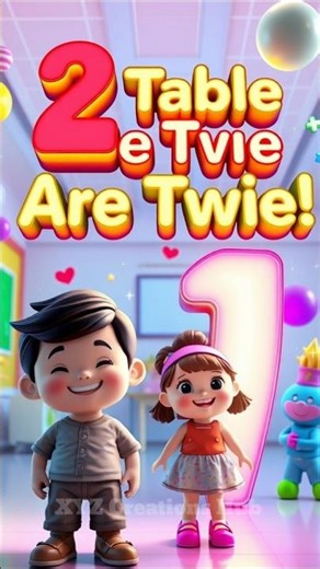 Two Table Kids Rhyme | 2 Ka Pahada | Super Colorful 3D Animation for Children