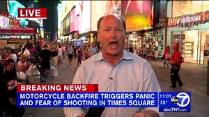 9 injured after sound of backfiring motorcycle causes Times Square scare