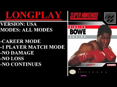 Riddick Bowe Boxing [USA] (Super Nintendo) - (Longplay - All Modes)