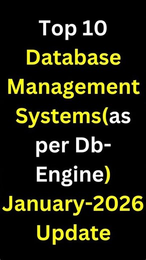 🔥 Top 10 Database Management Systems 2026 🔥 | DB-Engines January 2026 Rankings