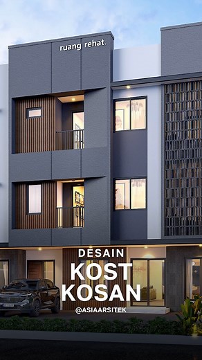 Video Desain Rumah Kos Kosan 3 Lantai di Rembang Jawa Tengah : - Ukuran Lebar Muka Tanah : 15 meter - Panjang Tanah Kebelakang : 33 meter - Luas Tanah : 495 m² - Luas Bangunan : 734 m² - Fee Desain Arsitek : 51,38 jt : FASILITAS : - Area Parkir Luas - Aula - Klinik - Ruang Keluarga - Ruang Makan - Area Pantry - 4 Kamar Tidur Keluarga KM - 16 Kamar Tidur Kost KM - 3 Kontrakan - Gudang - Ruang Komunal - Tempat Jemur : Desain Kos kosan dengan ukuran lebar tanah 15 x 33 m dan luasan tanah di 495 m² 