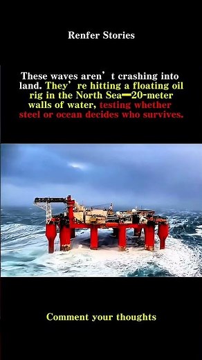 The North Sea vs a Floating Oil Rig