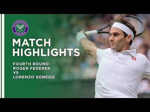 Roger Federer vs Lorenzo Sonego | Fourth Round Highlights | Wimbledon 2021