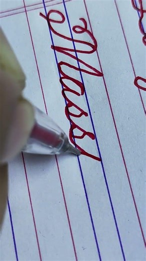 how to write 'massive' in beautiful cursive handwriting#shorts#learning