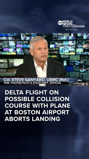 In an alarming close call a Delta flight aborted landing at Bostons Logan Airport as it could have collided with another plane taking off It comes as air traffic control shortages hit critical levels due to the government shutdown Matt Rivers reports | Abcnews | Facebook