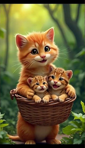 “Chubby Cat Saves Her Children 🐱 Leopard Chase in Jungle 😱” coco fun